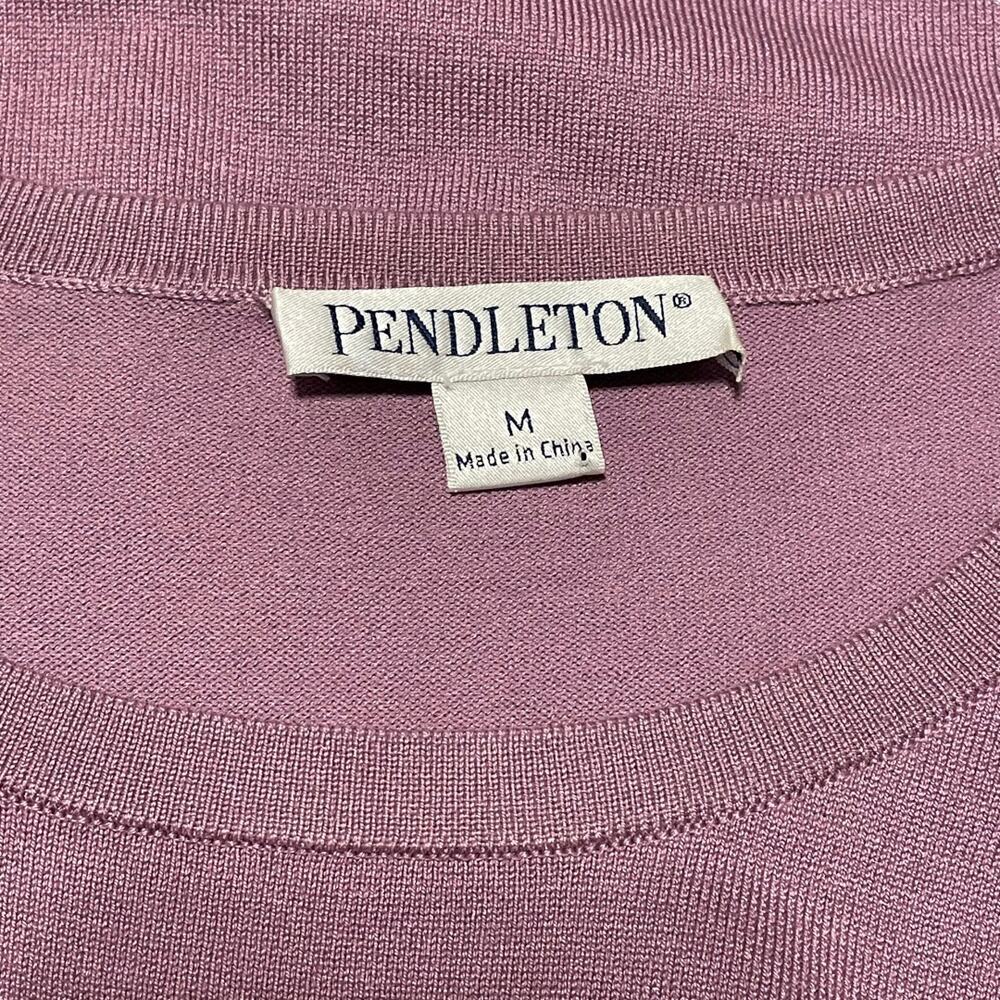 Pendleton Purple Silk Blend Long Sleeve Crewneck … - image 5